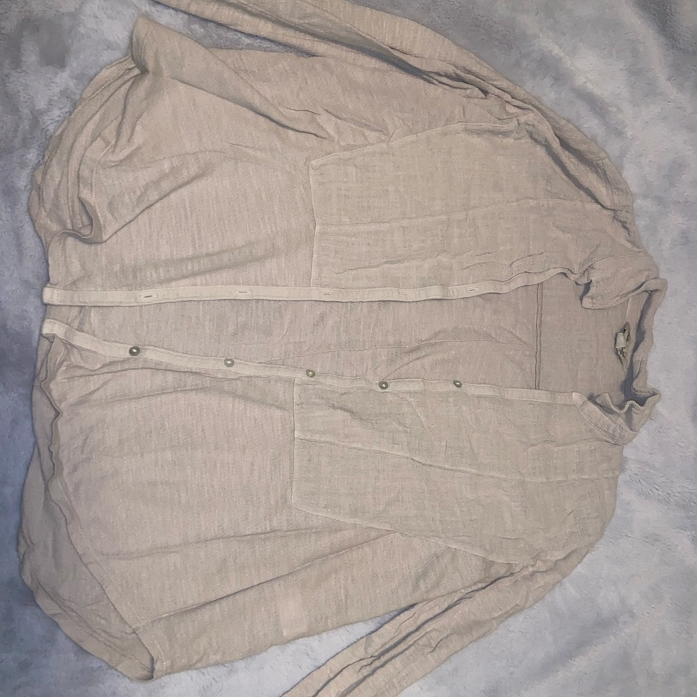 Beige button up